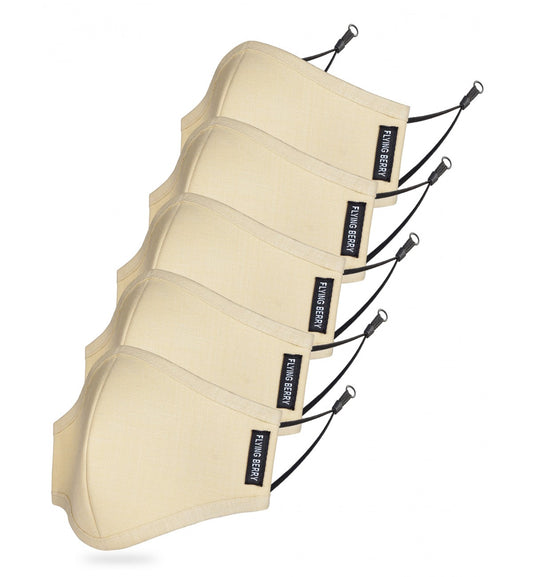 FLYING BERRY Linen N95 Anti Pollution Face Mask, Washable & Reusable