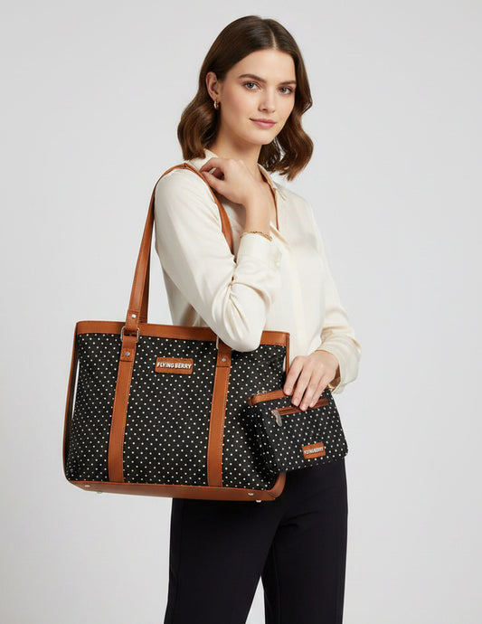 FLYING BERRY Printed Shoulder Laptop Bag with pouch