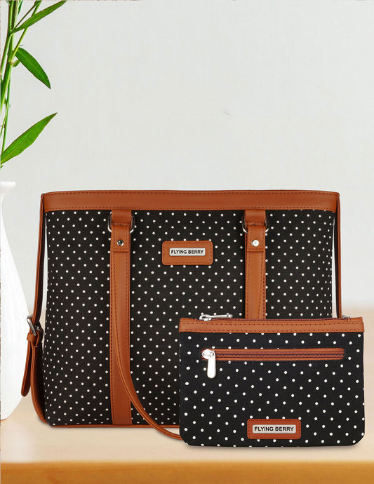 FLYING BERRY Printed Shoulder Laptop Bag with pouch