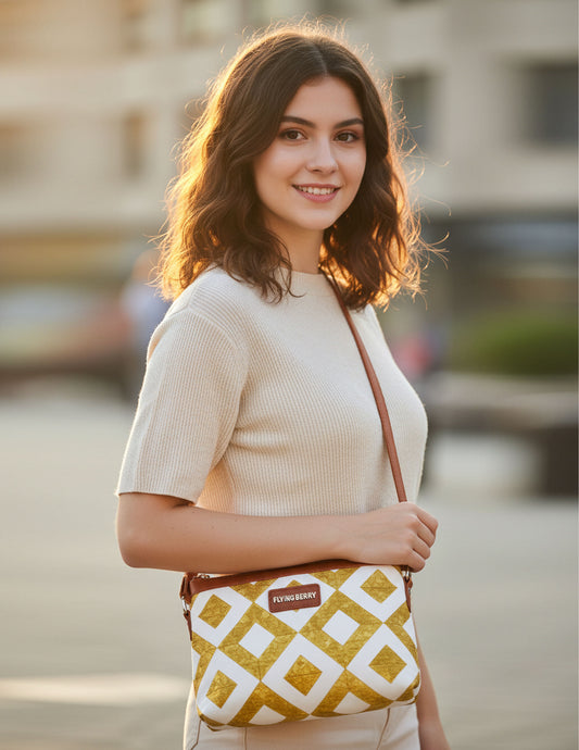 FLYING BERRY Women's Vegan Leather Sling Bag