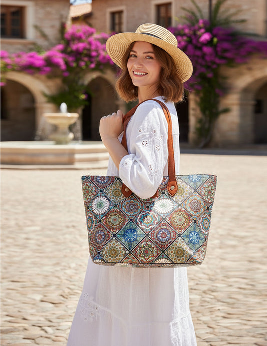 FLYING BERRY Women's Vegan Leather Tote Bag